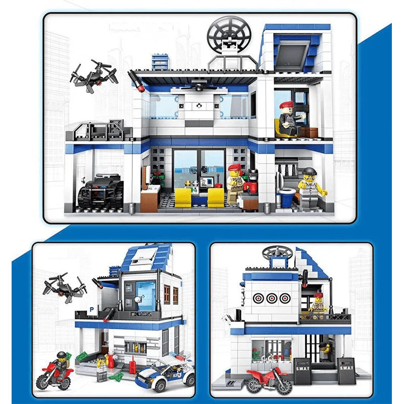 City Police Series Building Blocks Police Station Set