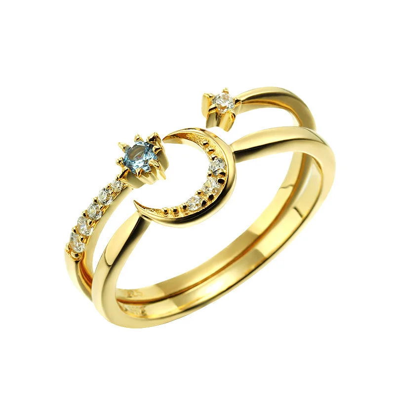 Star Moon Ring