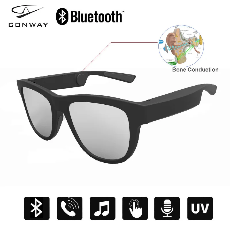 Free Headset Bone Conduction Bluetooth Glasses Long Standby