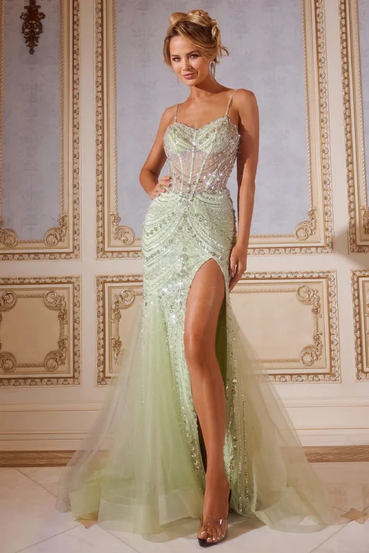 Jovani 43189 Long Formal Beaded Corset Prom Dress