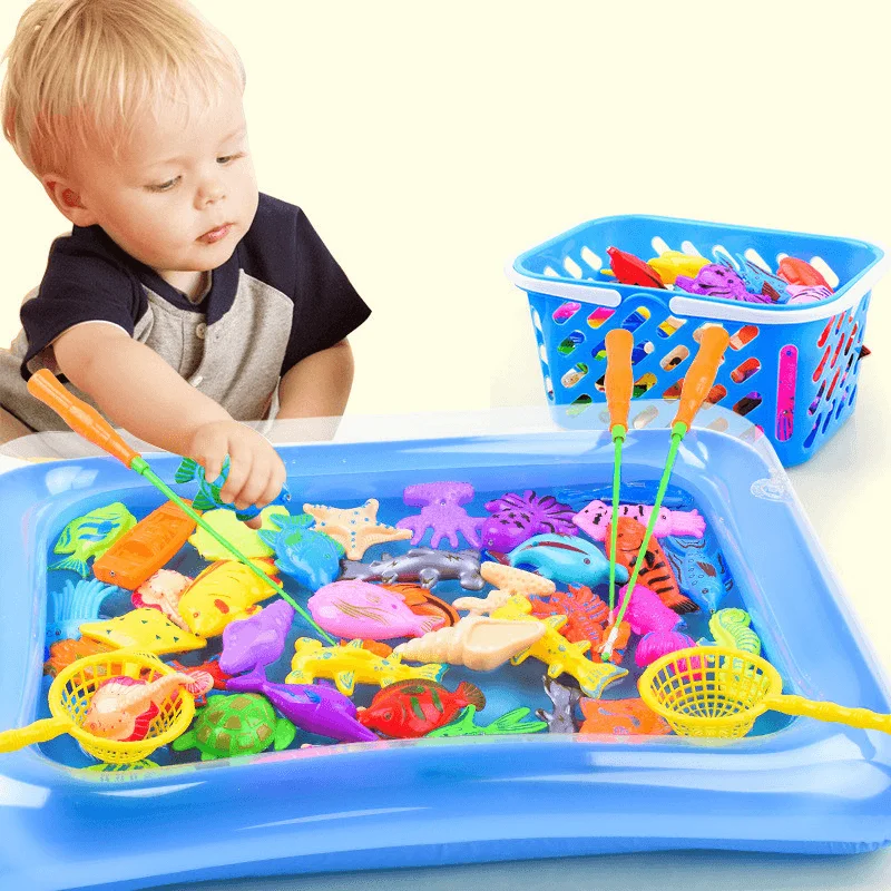 Magnetic Water Baby Fishing Toy Fish Sets