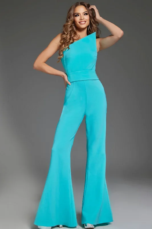 Jovani 43567 Long One Shoulder Formal Jumpsuit