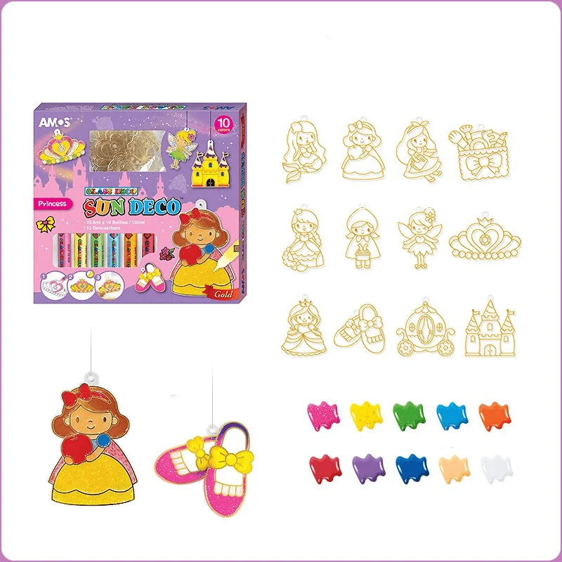 No Baking Glue Painting Children'S Handmade DIY Coloring Puzzle Set