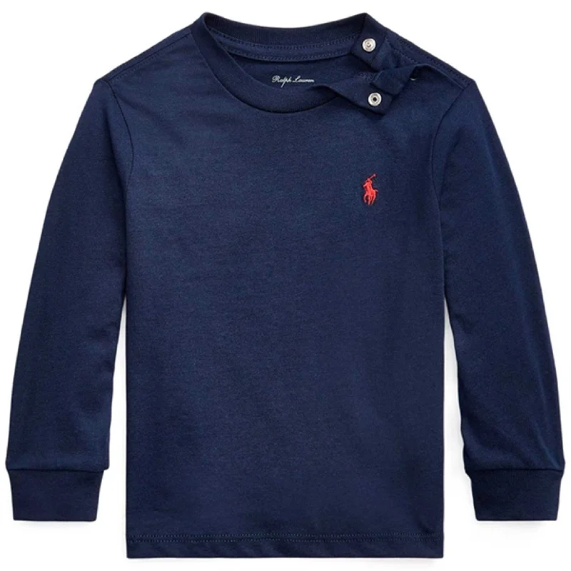 Ralph Lauren Baby Boy Long Sleeved Tee Cruise Navy