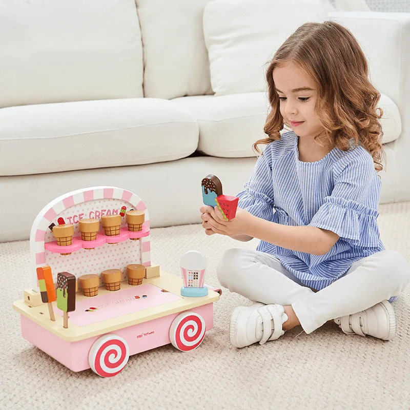 Play House Toy Ice Cream Truck Girl Ice Cream Ice Cream Set Simulation Car