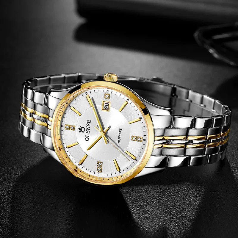 Watch Men's Stainless Steel Waterproof Quartz Set