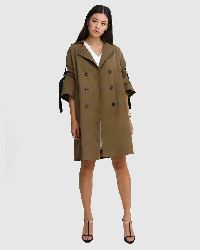 Russian Romance Oversized Trench Coat | Women | Military