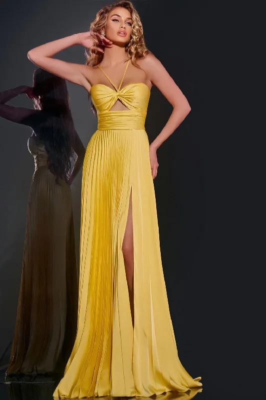 Jovani 42971 Long Formal A Line Pleated Prom Dress