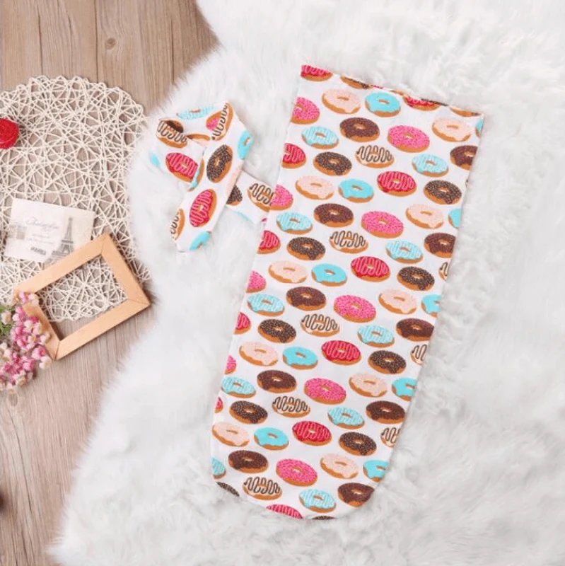 Swaddle Sleeping Sack & Headwrap 2Pc Set - Donut