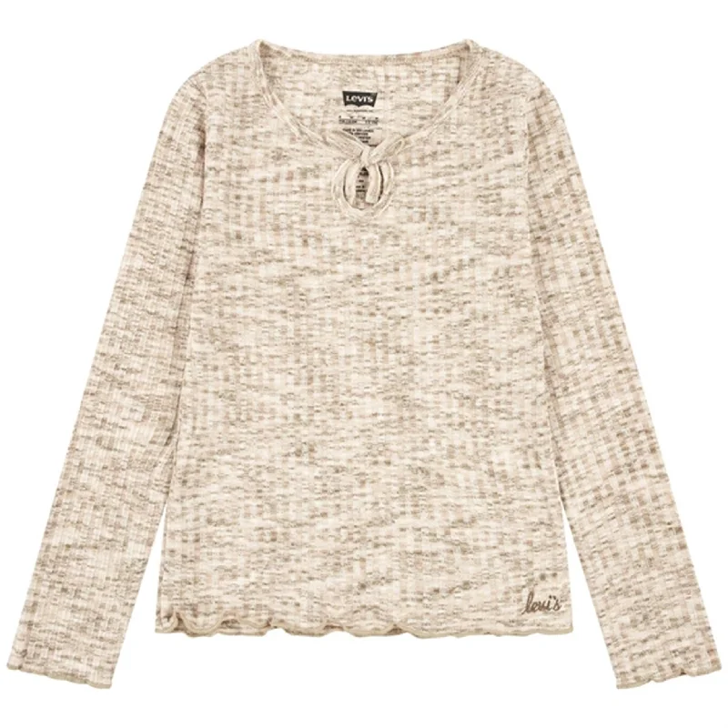 Levi's Space Dye Long Sleeve Blouse Creme Brulee