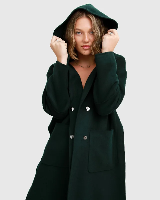 Walk This Way Wool Blend Oversized Coat | Women | Dark Green