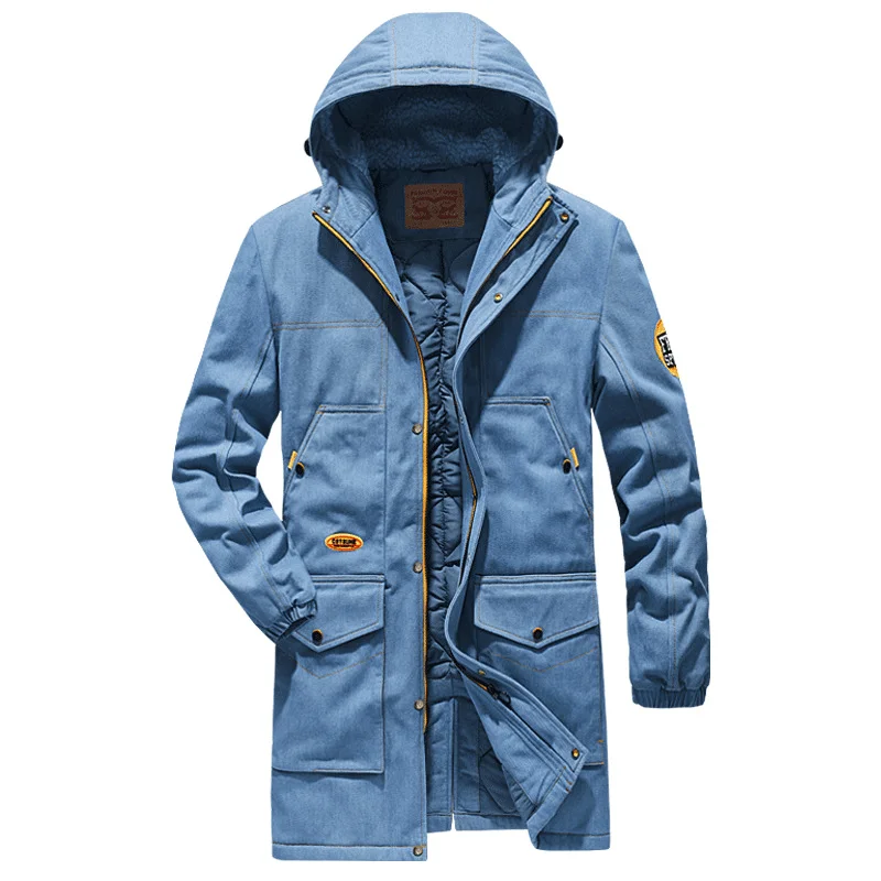 Autumn and Winter plus Velvet Thick Mid-Length Padded Jacket Jacket