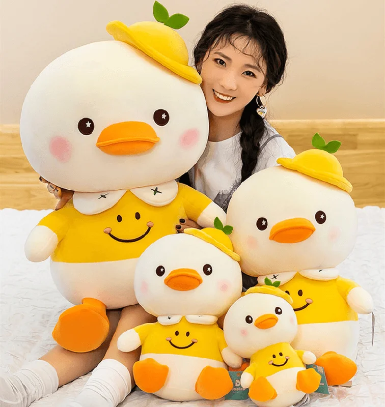 Cartoon Smiling Little Yellow Duck Plush Toy