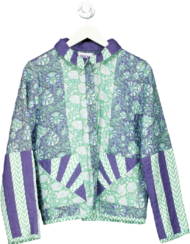 Brora Green/Purple Patchwork Jacket UK 12-14