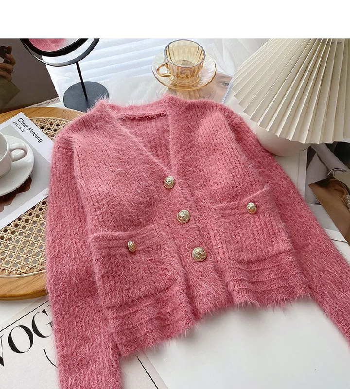 Imitation mink sweater Korean version gentle  6100