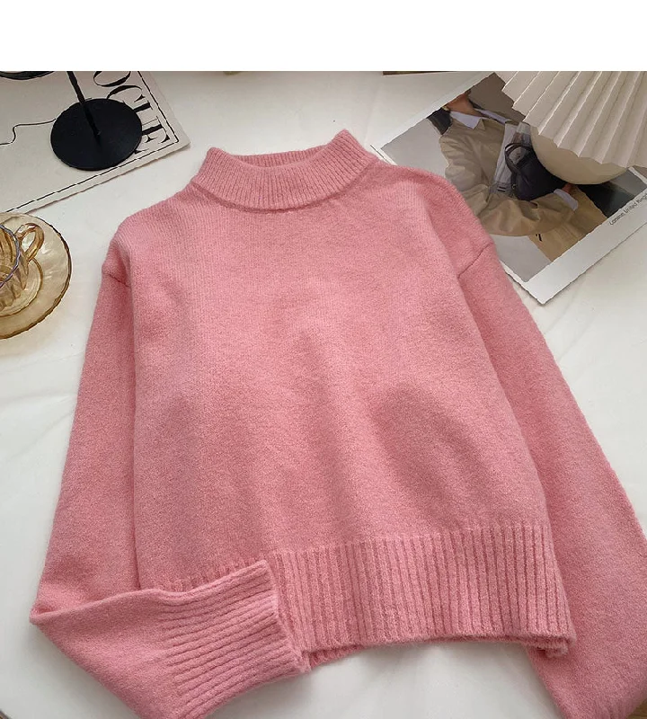 Korean version small man loose and versatile long sleeve Pullover Top  6142