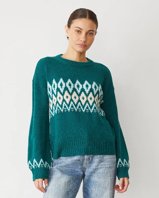 Merino Wool Fair Isle Crew Neck