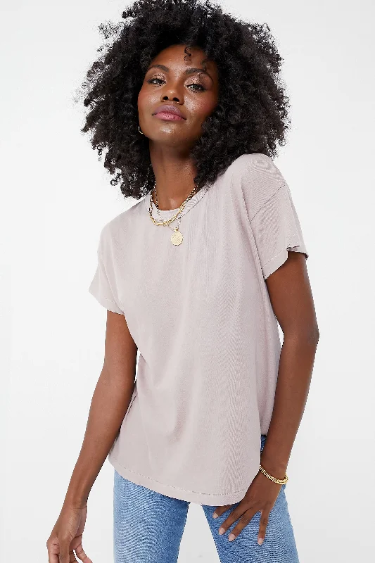 Soft Lilac Boxy Crew Tee