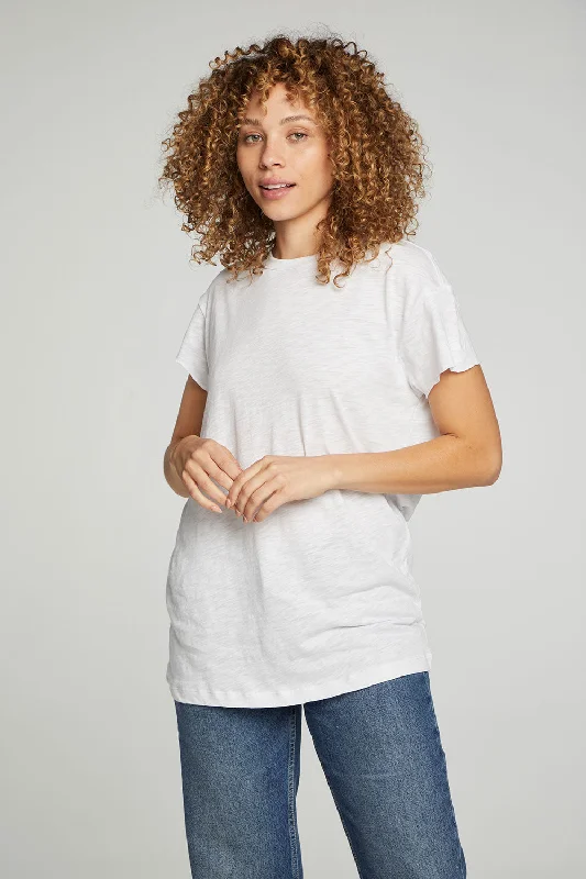 Cap Sleeve Crew Neck Tee