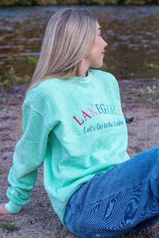 Ringspun Fleece Crew Neck in Mint