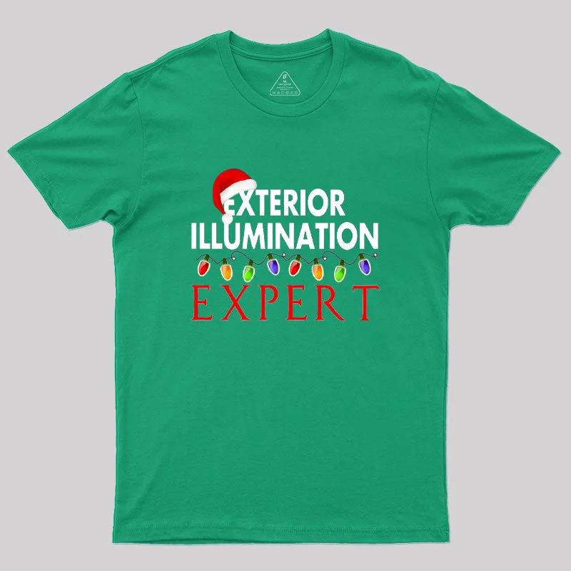 Exterior Illumination Expert Christmas Light Decorator Geek T-Shirt