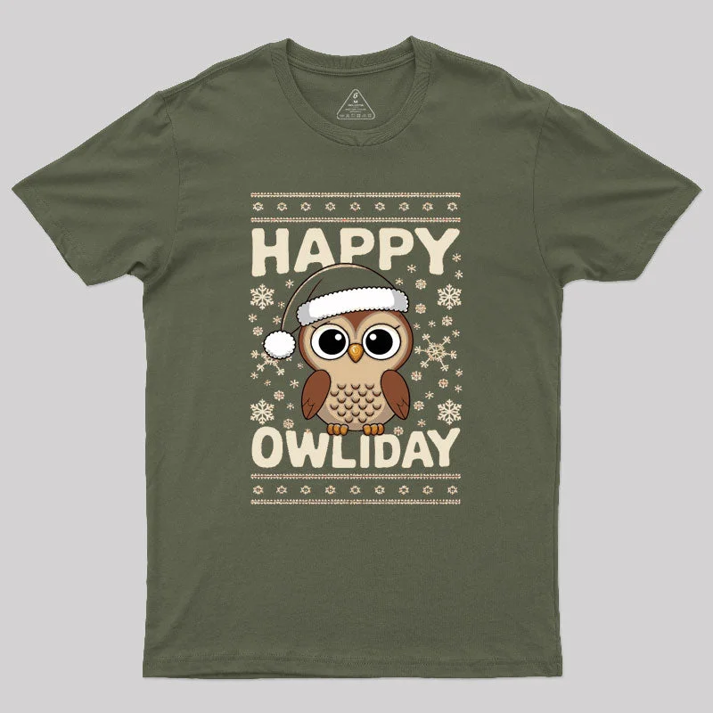 Happy Owliday Geek T-Shirt