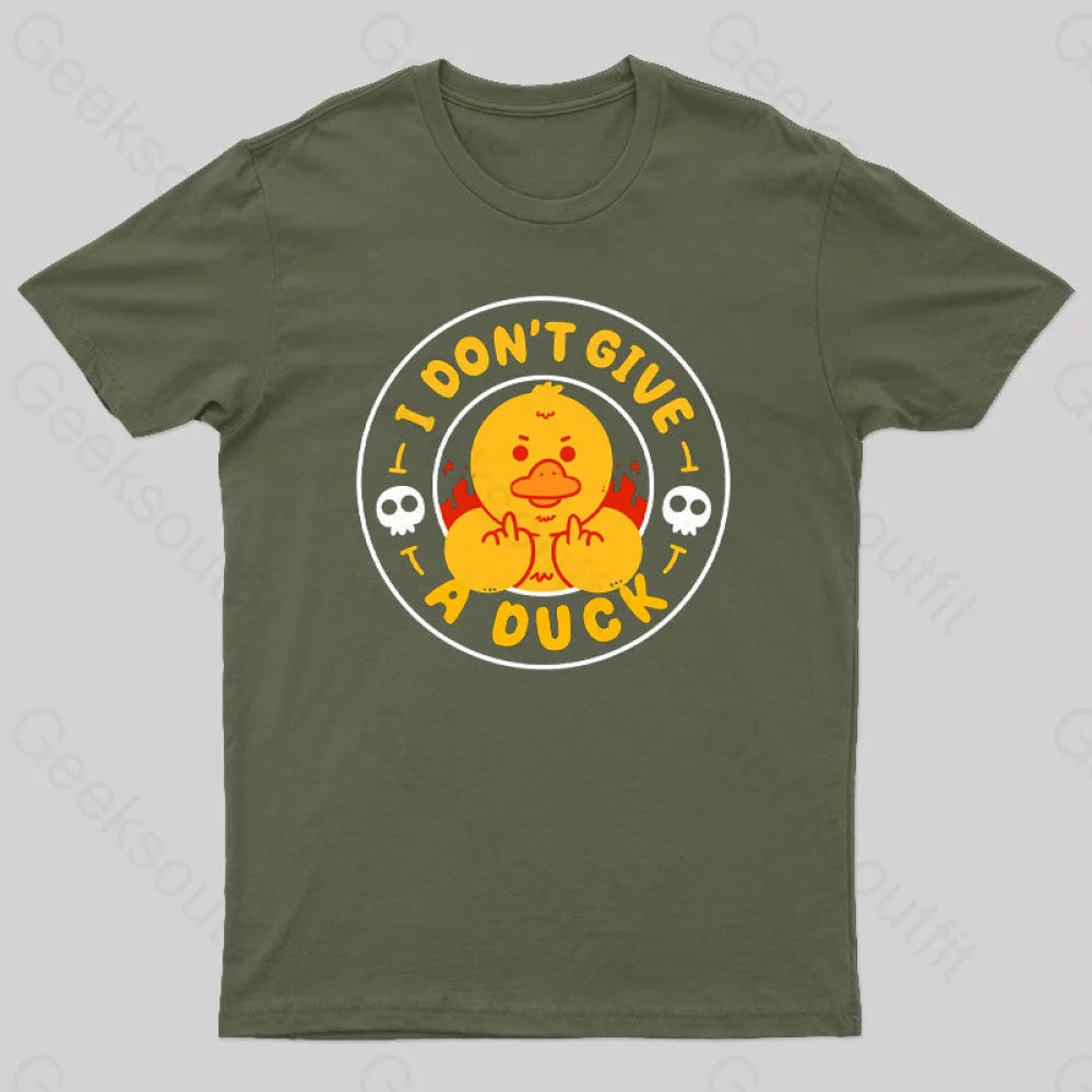 I Dont Give A Duck Nerd T-Shirt