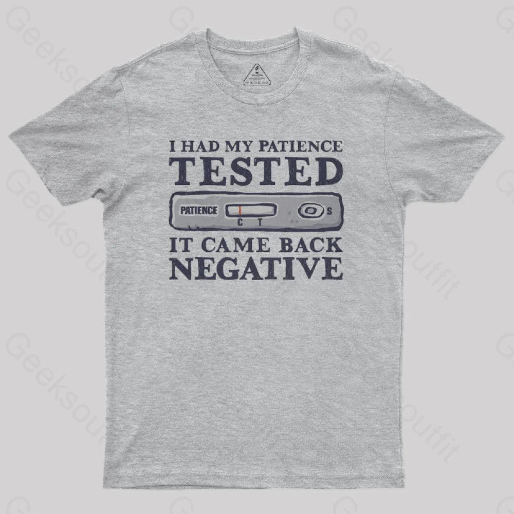 I Had My Patience Tested Geek T-Shirt