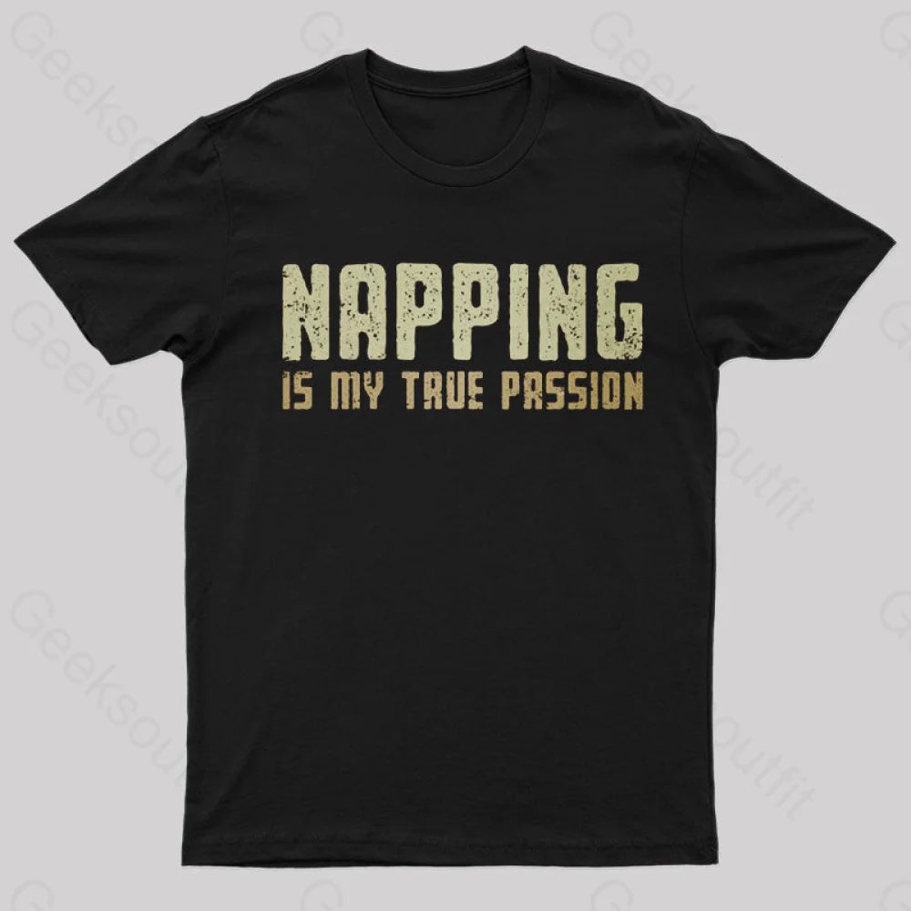 Napping is My Passion Funny Geeks T-Shirt