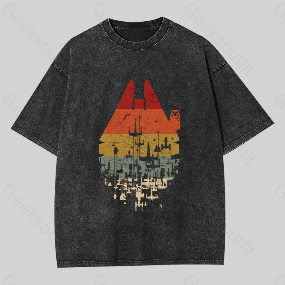 Retro Battleship Washed T-shirt