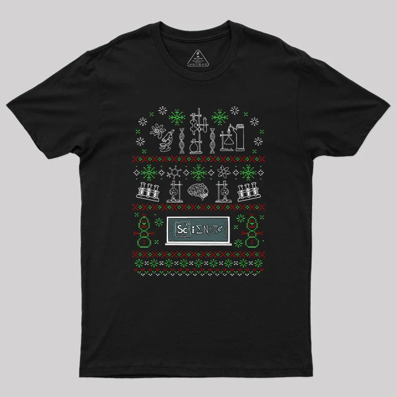 Ugly Christmas Science Love TShirt Christmas Geek T-Shirt