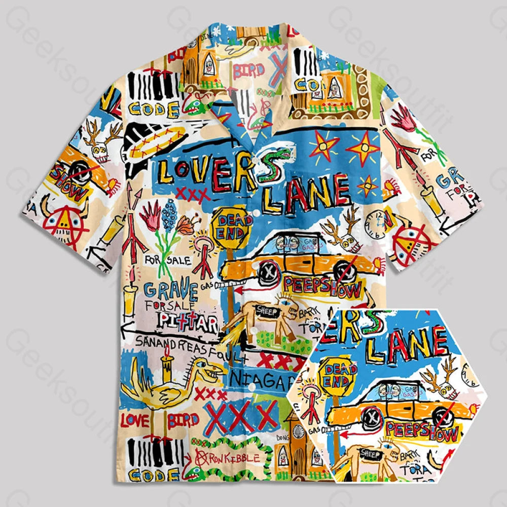 Funny Doodles Button Up Pocket Shirt