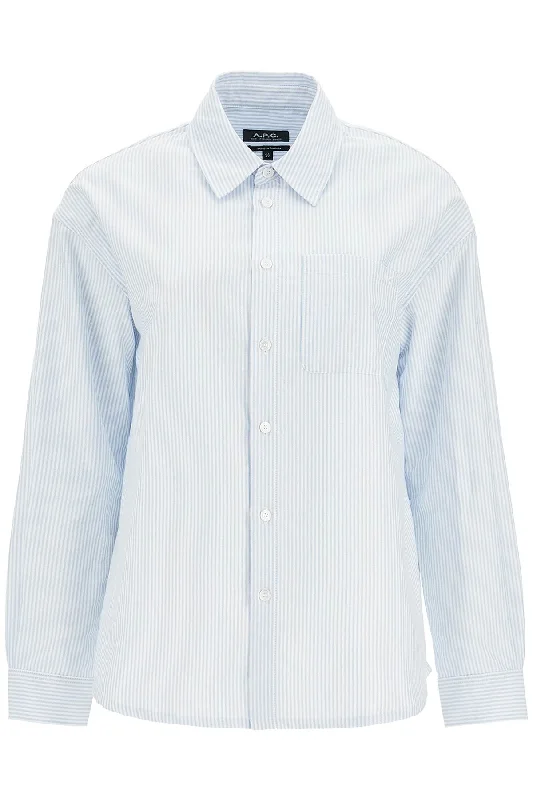 A.P.C. Women's Striped Boyfriend Shirt