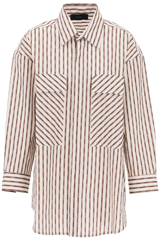 Amiri Women's Striped Maxi Shirt