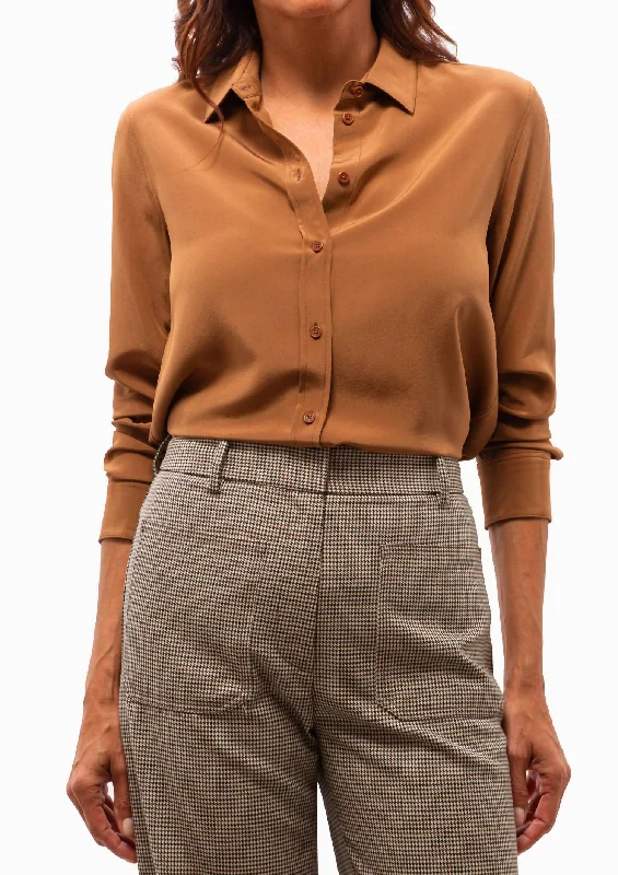 Gaia Slim Shirt In Copper