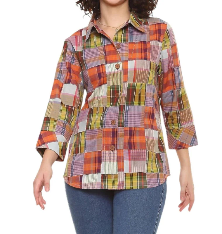 Jane Shirt In Orange Multi