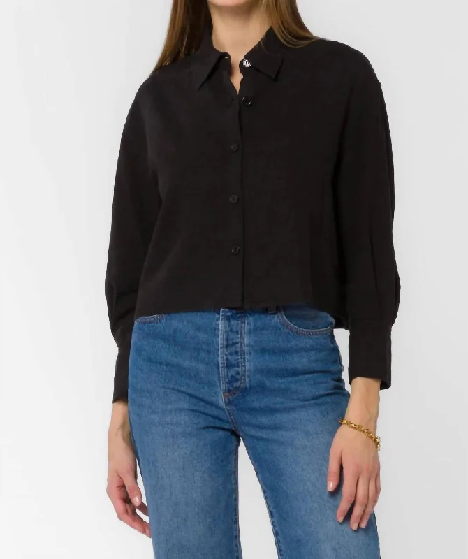 Summerlyn Button Up Shirt In Black