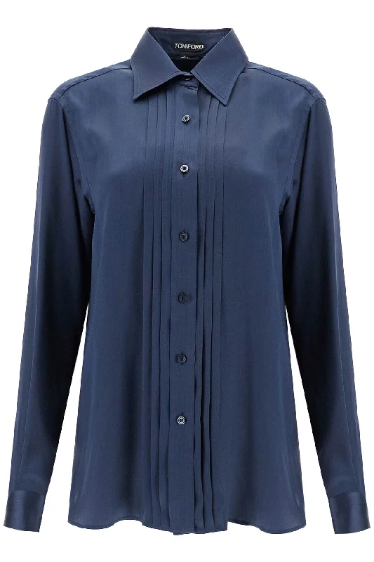 Tom Ford Women's Silk Charmeuse Blouse Shirt