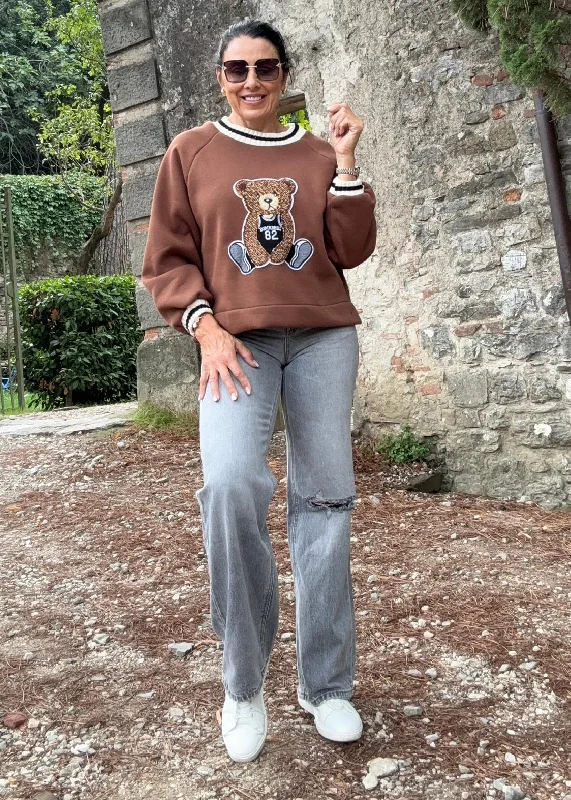 Croia Brown Teddy Bear Sweatshirt