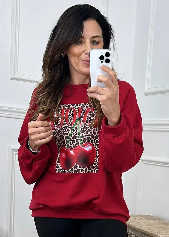 Maretta Wine Cherry Amour Sweatshirt