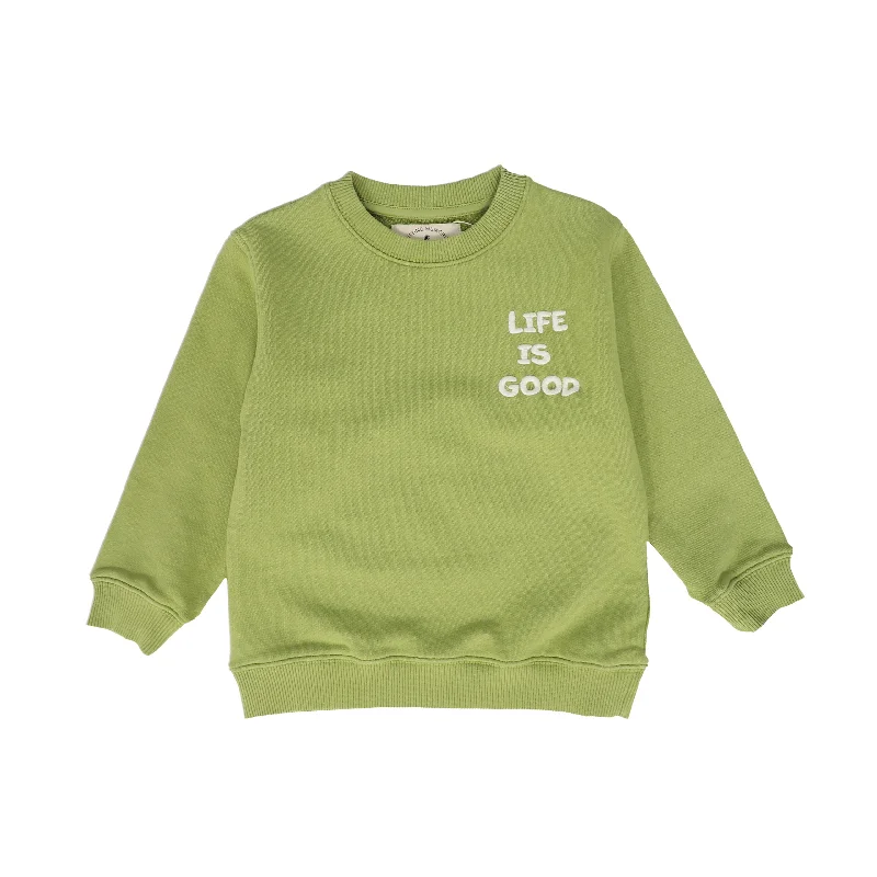 BIRINIT PETIT GREEN WORD PATCH SWEATSHIRT [FINAL SALE]