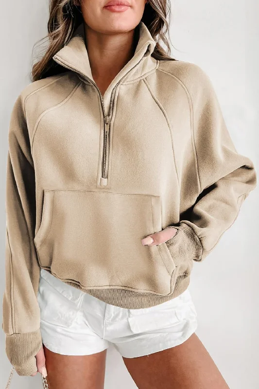 Half Zip Long Sleeve Sweatshirt