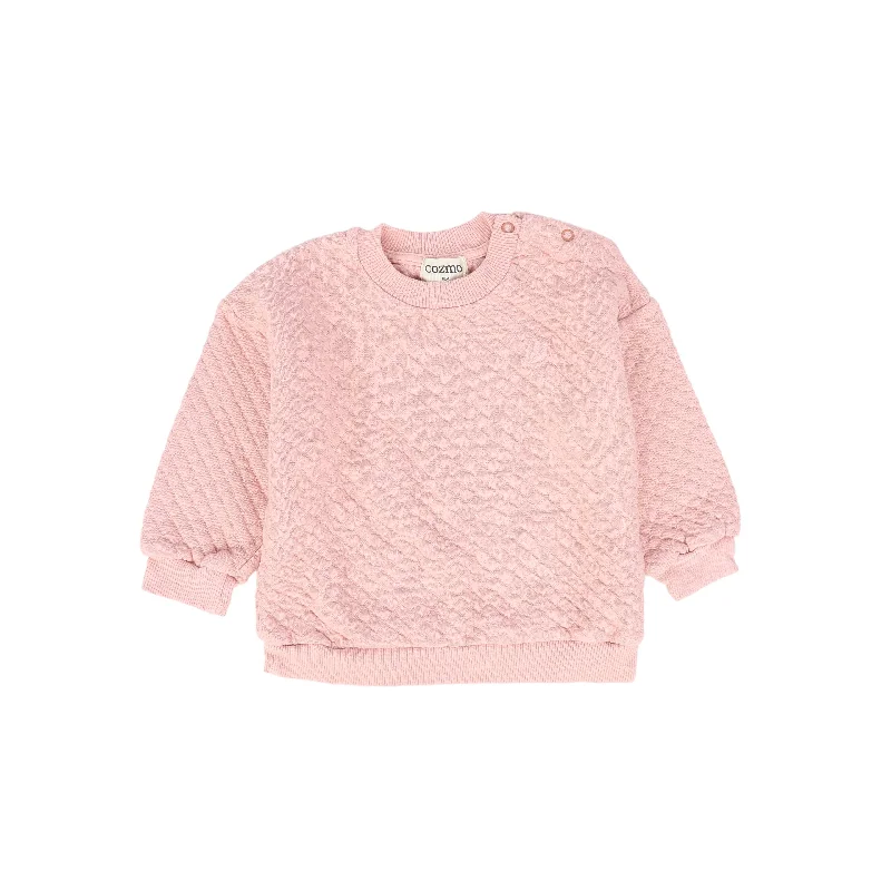 MY LITTLE COZMO PINK QUILTED SWEATSHIRT [FINAL SALE]