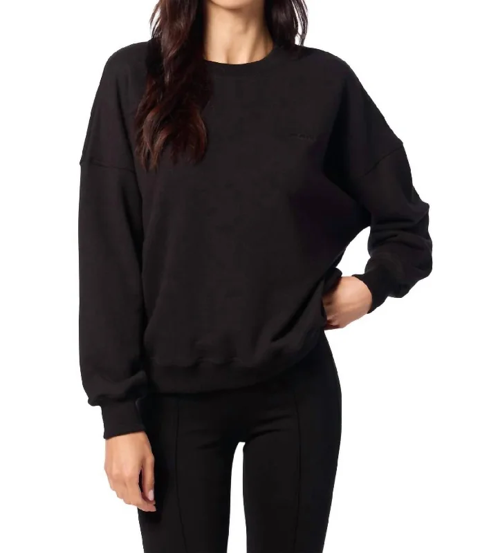 Romy Classic Sweatshirt Top In Black 100